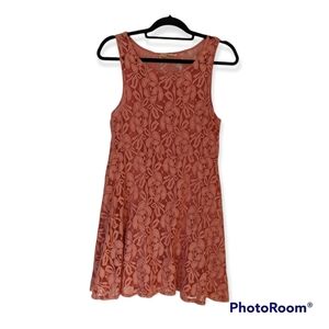 Free People sleeveless pink Lacy dress sz M